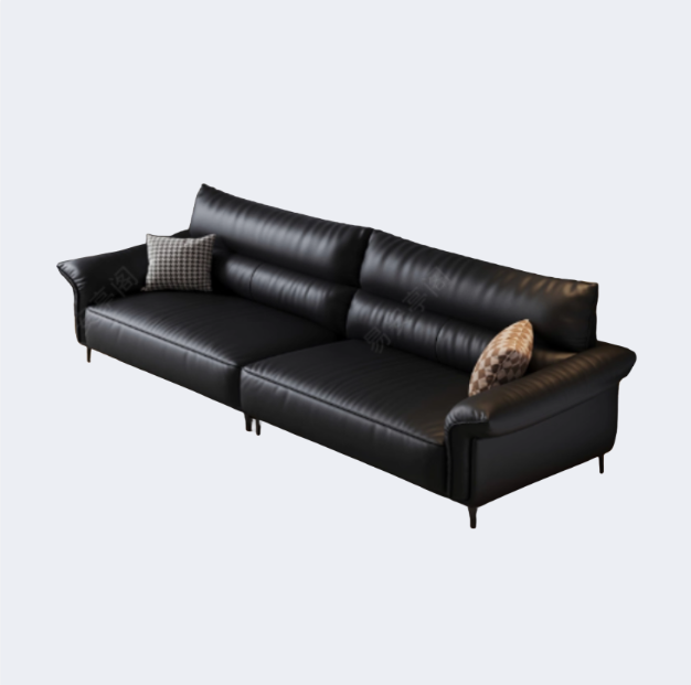 義式極簡風 皮質 金屬高脚沙發OL-哈迪斯#