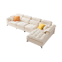 奶油風 羽絨靠背軟包 貓抓布 豆腐塊沙發166#OL