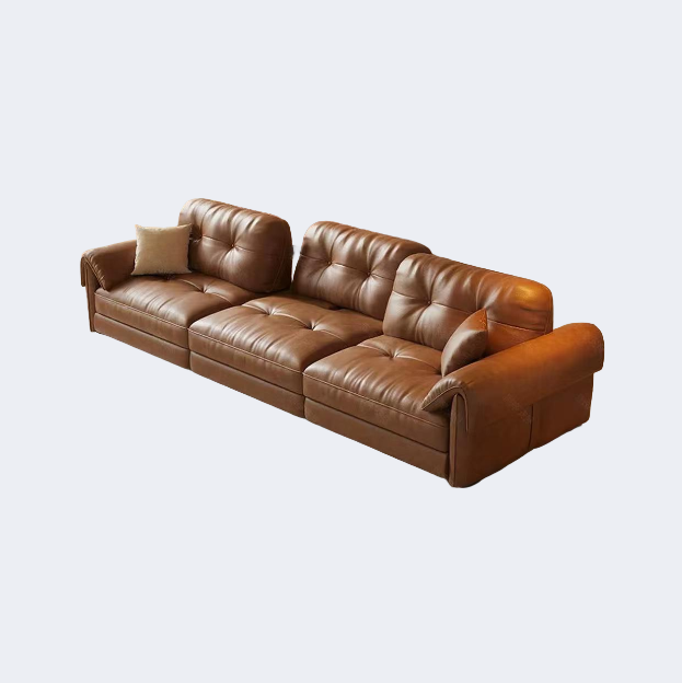 中古風 拉扣軟包 大象耳朵矮脚沙發 OL-子期#