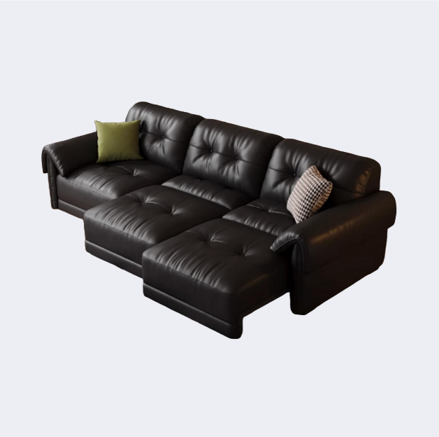 義式極簡 功能款 皮面 矮脚沙發OL-君悅#