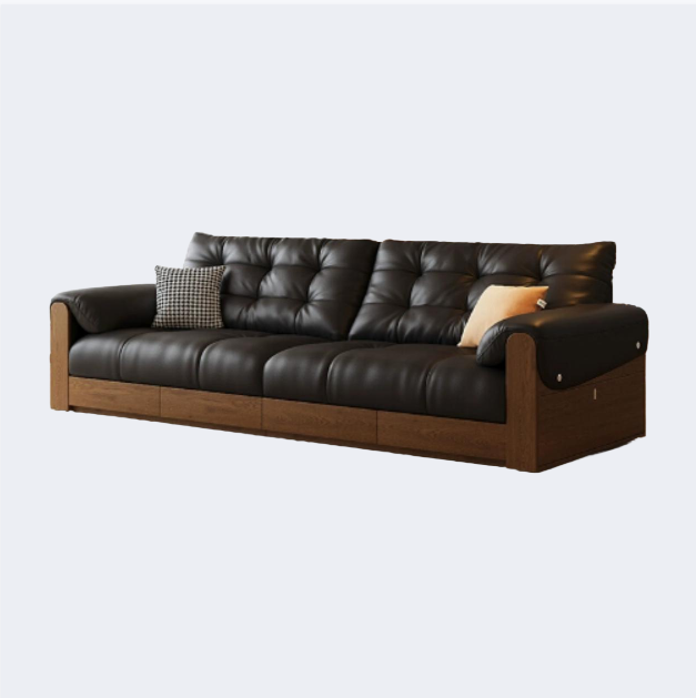 義式極簡風 可儲物 皮面沙發OL-清婉#