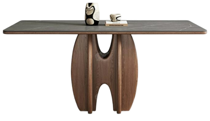 中古刹寂 岩板 長形實木餐桌9061#OL