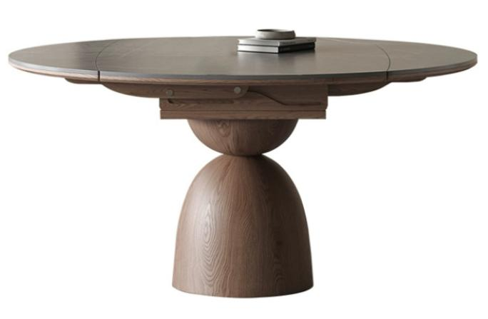 中古刹寂 岩板 可伸縮 實木餐桌799#OL