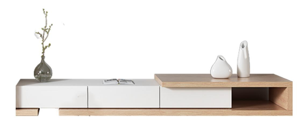 奶油風  可伸縮  三門電視櫃901#OL