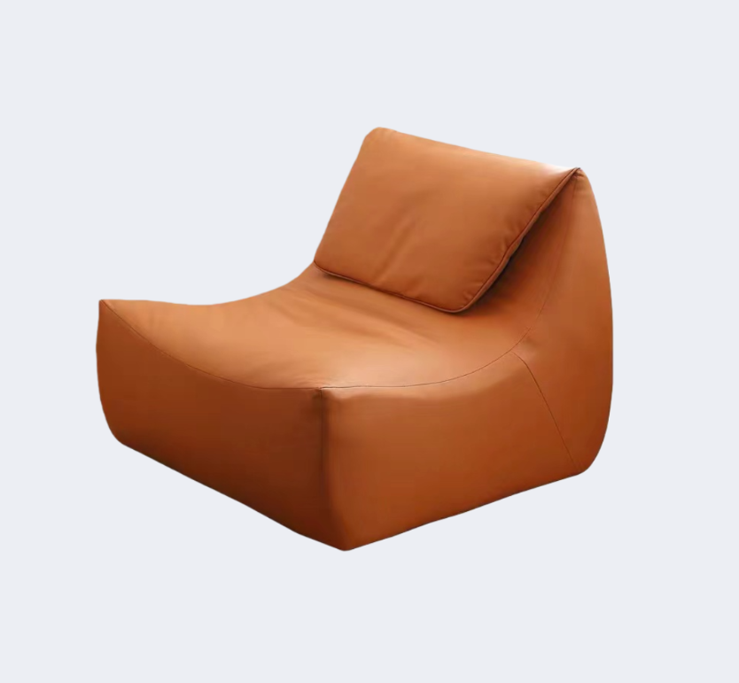 義式極簡  設計師款 真皮 休閑單椅YFN-B09