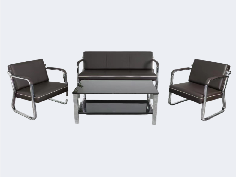 洽談家具 皮面 扶手沙發（不含茶几）ZY-006