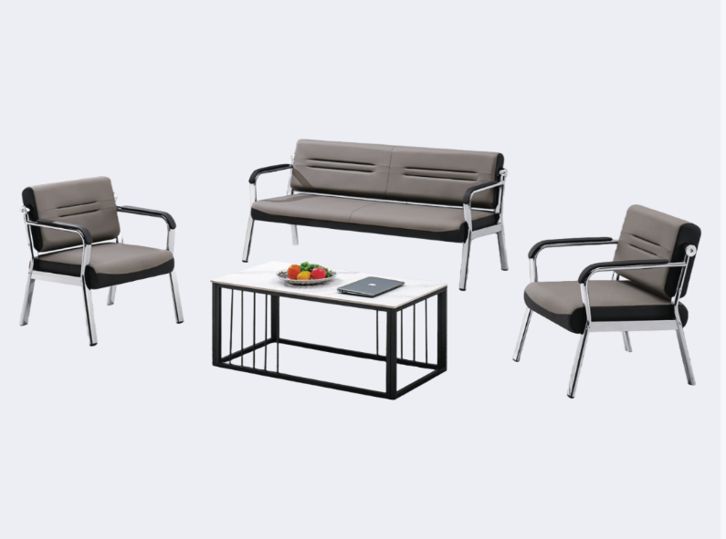 商務家具 皮面 鋼架沙發(不含茶几)ZY-002