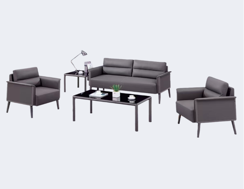 商務家具 皮面 鋼架沙發(不含茶几)ZY-1905