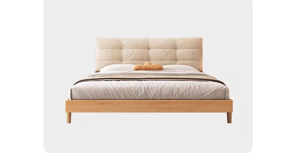 北歐風 白蠟木 羽絨軟包 雙人床YL-雲朵床（1.8米）