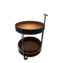 現代簡約 小餐車 馬鞍皮邊几 YJJ-A25A#