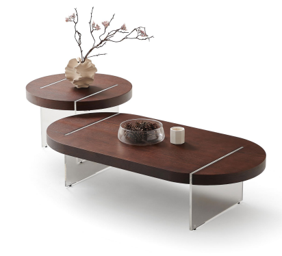 中古風簡約 客廳 實木組合懸浮茶几YJJ-2508