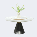 義式極簡 奢石 潘多拉白 帶轉盤圓臺SL-2297#