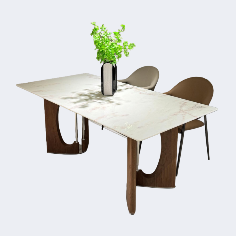 中古風 天然奢石 木脚餐桌 SL-2539#餐臺