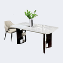 義式極簡 奢石 夢幻銀灰 長形餐臺SL-2506#