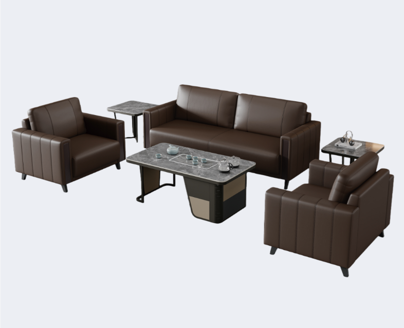 洽談家具 皮面 軟包沙發（不含茶几）ZY-2388