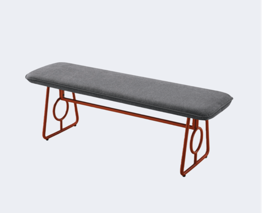 商務家具 鋼架 軟座長凳ZY-A833