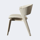 輕奢 米色烤漆 磨砂皮餐椅 KNNS151