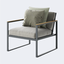 戶外家具 實木扶手 鋁架休閑椅FBL-SY-B12