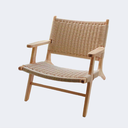 戶外桌椅 繩編 實木扶手椅FBL-SY-C01