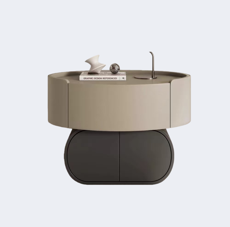 現代簡約 實木烤漆 雙層床頭櫃ST-8181B