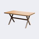 戶外桌椅 鋁材 木紋色面長桌FBL-SY-A07