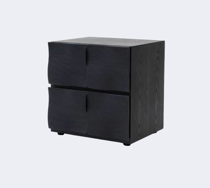 現代簡約 實木 雙抽落地儲物櫃ST219-1