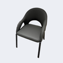 現代簡約 皮質 扶手靠背椅 MYBS-深灰現貨  