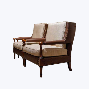 歐美式 皮藝單人椅