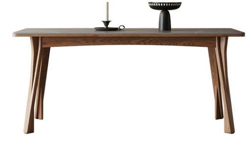 中古刹寂 岩板 長形實木餐桌QC-62#OL