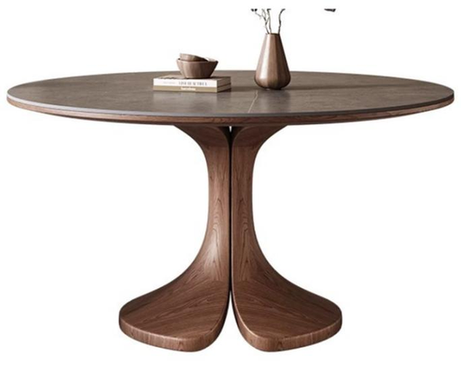 中古刹寂 岩板 圓形實木餐桌948#OL