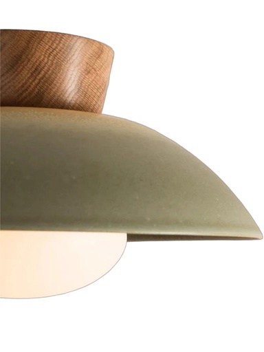 中古詫寂風 魔豆頂燈 ES#復古綠