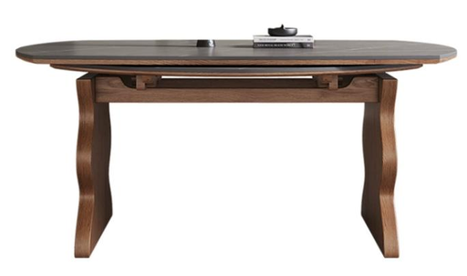 中古刹寂 岩板 可伸缩 實木餐桌1199#OL