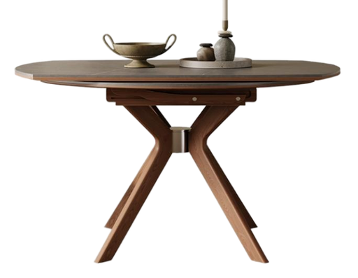 中古刹寂 岩板 可伸缩 實木餐桌9801#OL