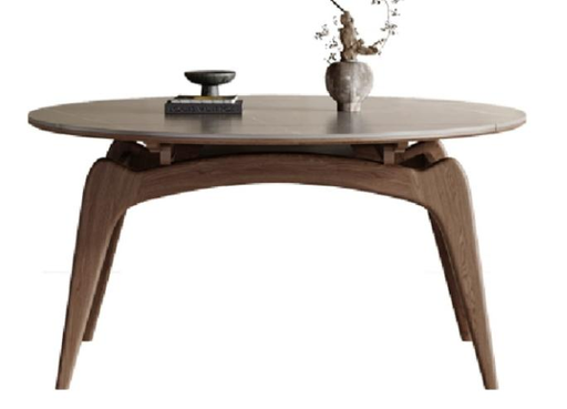 中古刹寂 岩板 可伸縮 實木餐桌755#OL