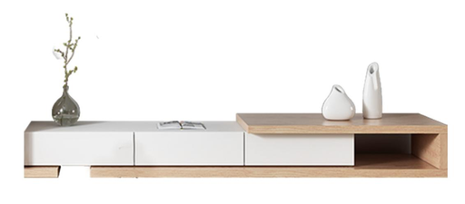 奶油風  可伸縮  三門電視櫃901#OL