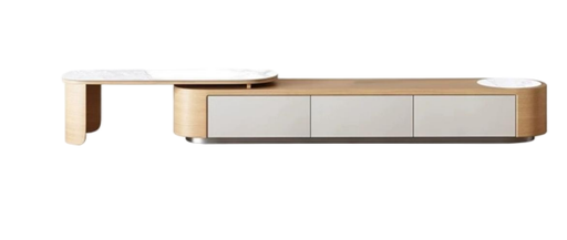 奶油風 可伸縮  實木三門 電視櫃2948#OL