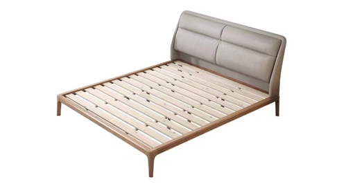 北歐風 白蠟木 軟包靠背 雙人床YL-A28床（1.8米）
