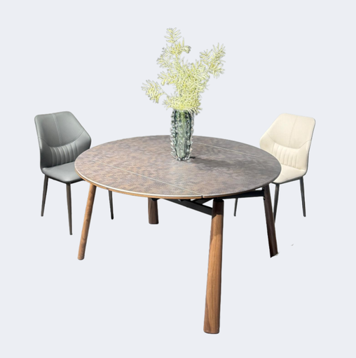 義式極簡 可伸縮 微晶石園餐臺SL-2559#