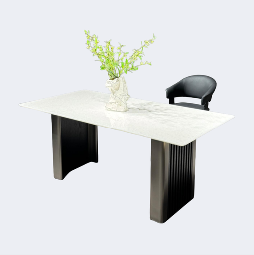 義式極簡 奢石 鑽石白 長形餐臺SL-2283#