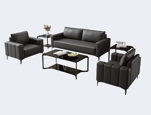 商務家具 鋼架 皮面沙發(不含茶几)ZY-S321