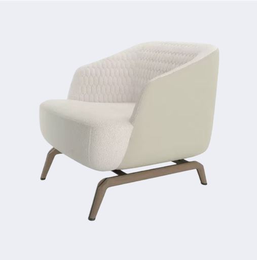 義式極簡 軟包靠背 皮面休閑單椅YFN-K127