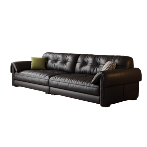 義式極簡風 羽絨靠背軟包 雲朵皮沙發2881#OL