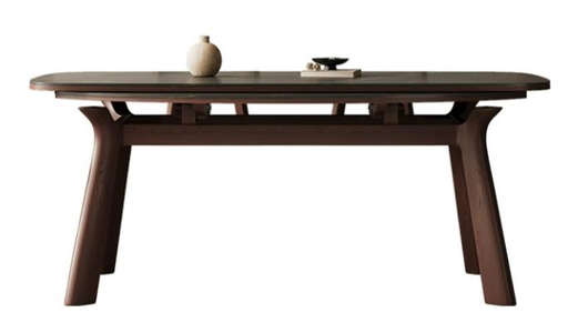 中古剎寂 岩板  可伸縮 實木餐桌2412#OL