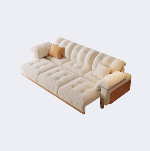 義式極簡風 實木框架 功能款布藝沙發OL-瀾予#