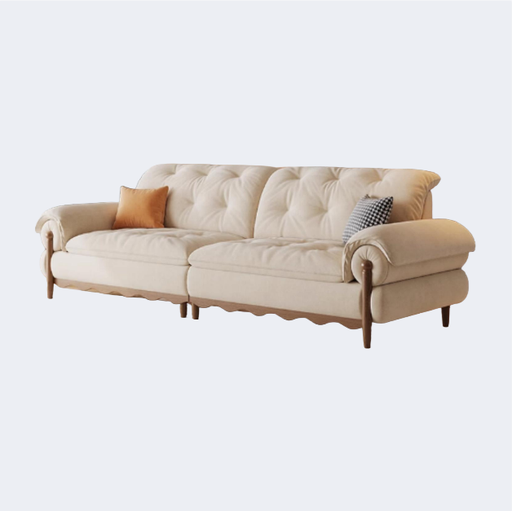 北歐風 實木框架 布藝高脚沙發OL-伊雪#