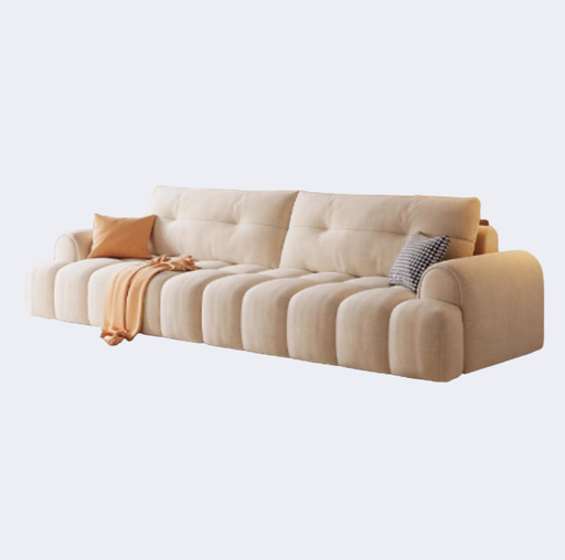 奶油風 鋼琴鍵 矮脚布藝沙發OL-2372#