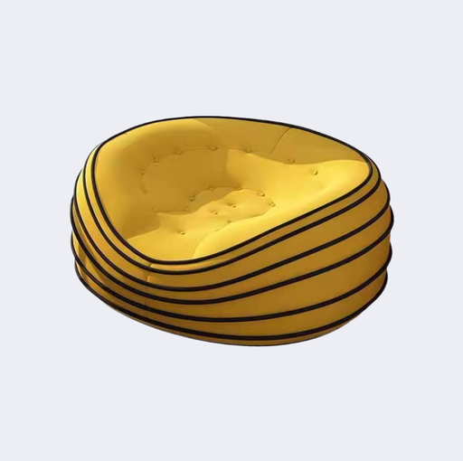 義式極簡 設計師款 異形 布藝單椅YFN-蛋撻