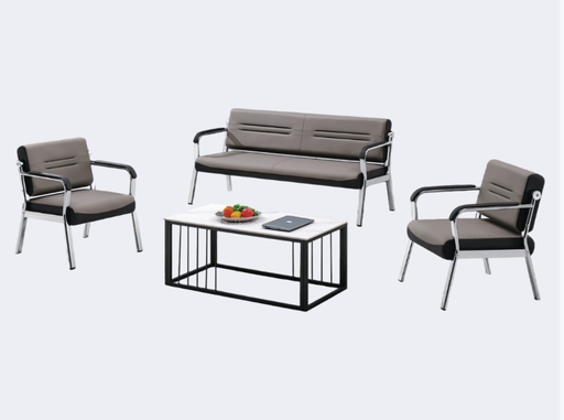 商務家具 皮面 鋼架沙發(不含茶几)ZY-002