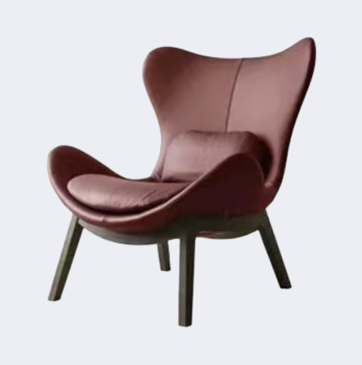 義式極簡 皮面 高靠背單椅YFN-AB093