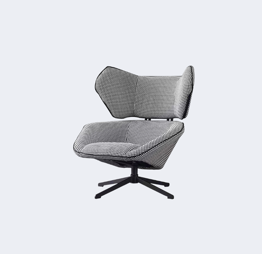 義式極簡 可旋轉 布藝休閑椅YFN-AC035